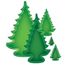 Fustelle Big Shot Sizzix Spellbinders Alberi di Natale Scrapbooking