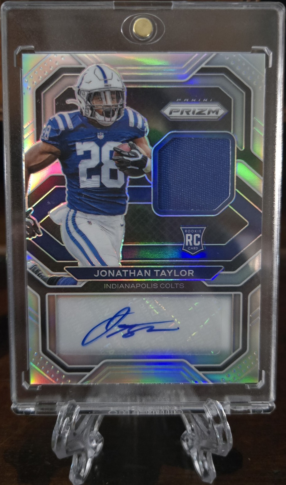 2020 Panini Prizm Jonathan Taylor Colts Rookie Patch Auto RPA #4 /99