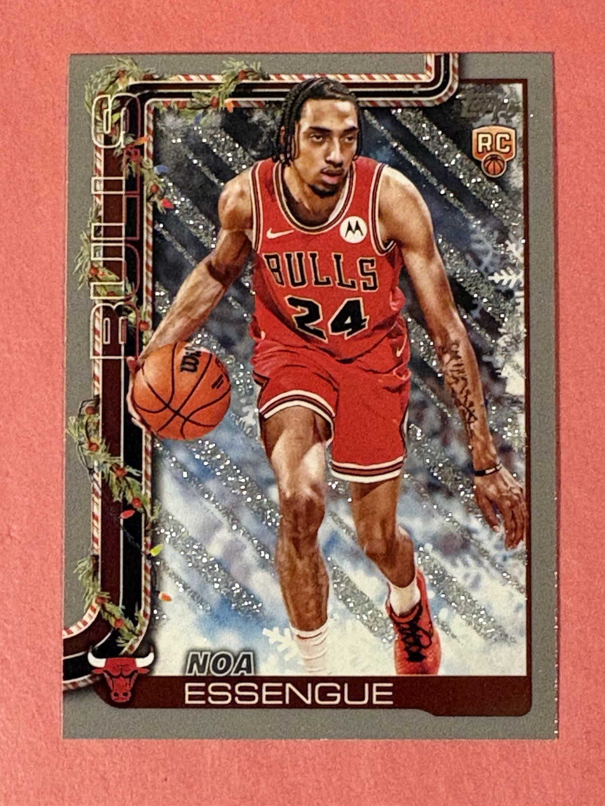 2025-26 Topps Holiday - Noa Essengue #H172 Holiday Silver Glitter (RC)