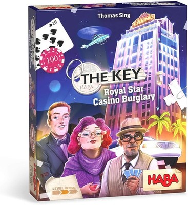 HABA The Key Royal Casino Einbruch 1-4 Spieler Hinweis Verbrechenslösung Brettspiel