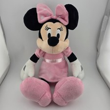 Disney Baby Minnie Mouse Plush Crinkle Bow Bell Rattle Preowned Clean