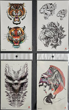 4 Sheets Premium Quality Middle Half Arm Temporary Tattoos For Men Women 183