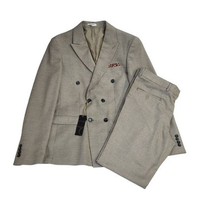 FC Plus Beige 2 Piece Blazer Jacket & Trousers (38'') Uk Men's L 42'' Bnwt L753