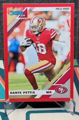 2019 Panini Donruss - Dante Pettis #225 Press Proof Red