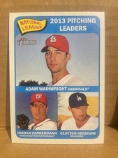 2014 Topps Heritage #10 (Adam Wainwright / Jordan Zimmermann / Clayton Kershaw)