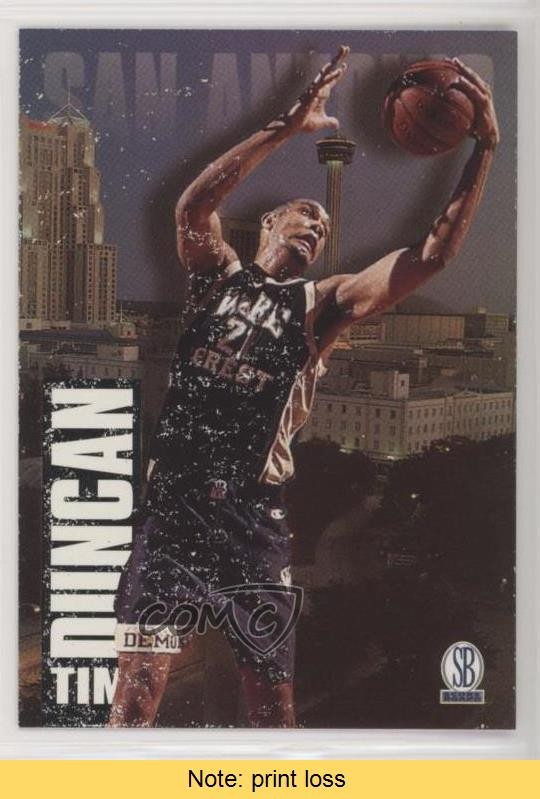 1997 Score Board Draft Day Tim Duncan (Ball in Left Hand) Rookie RC HOF READ 0e3