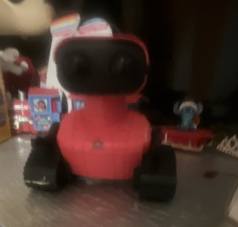 Red & White Toy Robot Figure with Wheels, Ages 4-7 & 8-11 Years