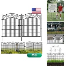 Mars Explo 5 Panels No Dig Garden Fence with Gate