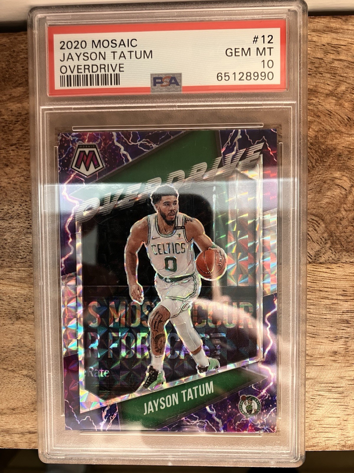 2020-2021 Mosaic Overdrive Jayson Tatum PSA 10 Pop 9