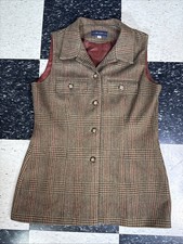 Breeches Wool Silk Blend Vest Plaid Womens Sz 8 USA Made