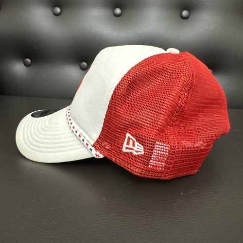 New Era Red 940 White St Louis Cardinals Tone Foam Meshback Golfer Snapback Hat - Picture 2 of 6