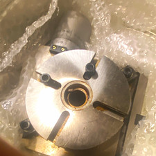 Manual Lathe Chuck, 3-Jaw Plain Back Mount, Manual Operation (Chuck Only)