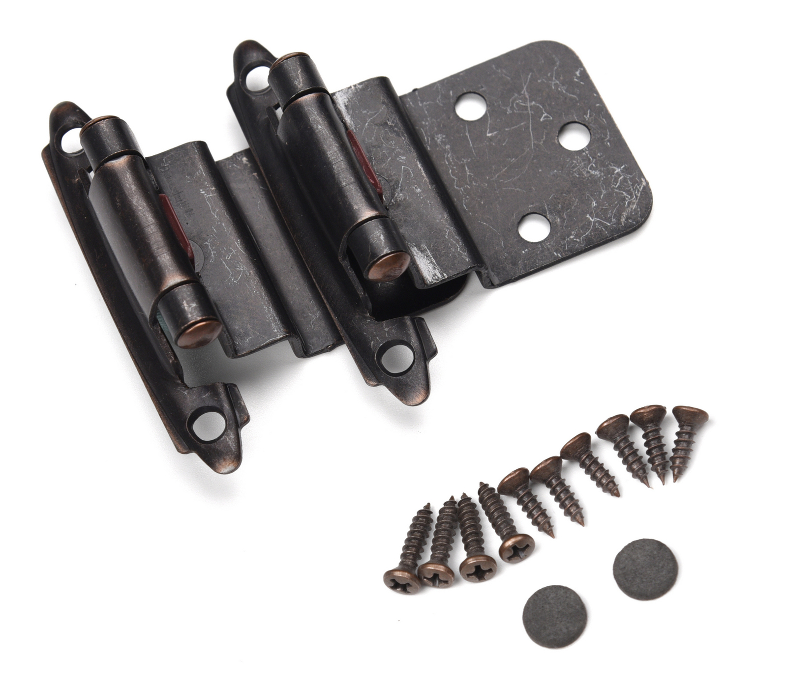 Offset Inset 10 Pair 20 pcs Self Closing Cabinet 3/8 Offset Inset Hinges Aged Bronze ...