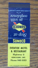 EVENTIDE SUNOCO GAS STATION MATCHBOOK COVER: KENOGAMI, ONTARIO MATCHCOVER -B23