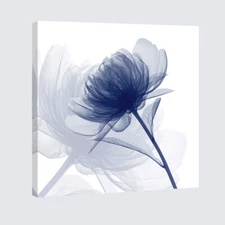 Canvas Print Painting Picture Home Decor Wall Art Photo Blue Flower on White 24"