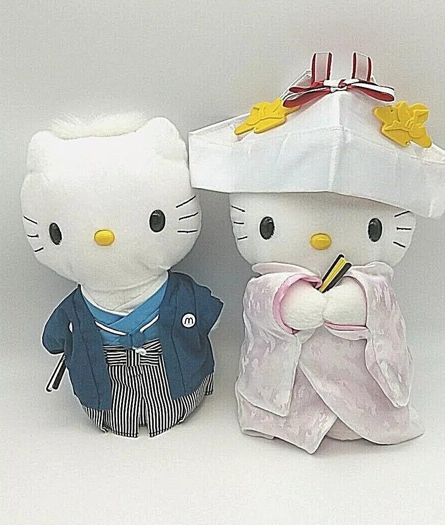 Hello kitty wedding plush deals