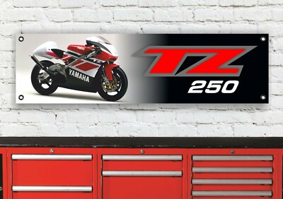 BR215B YAMAHA TZ250 1998 4TW3 FLEXIBLES WERKSTATT BANNER SCHILD