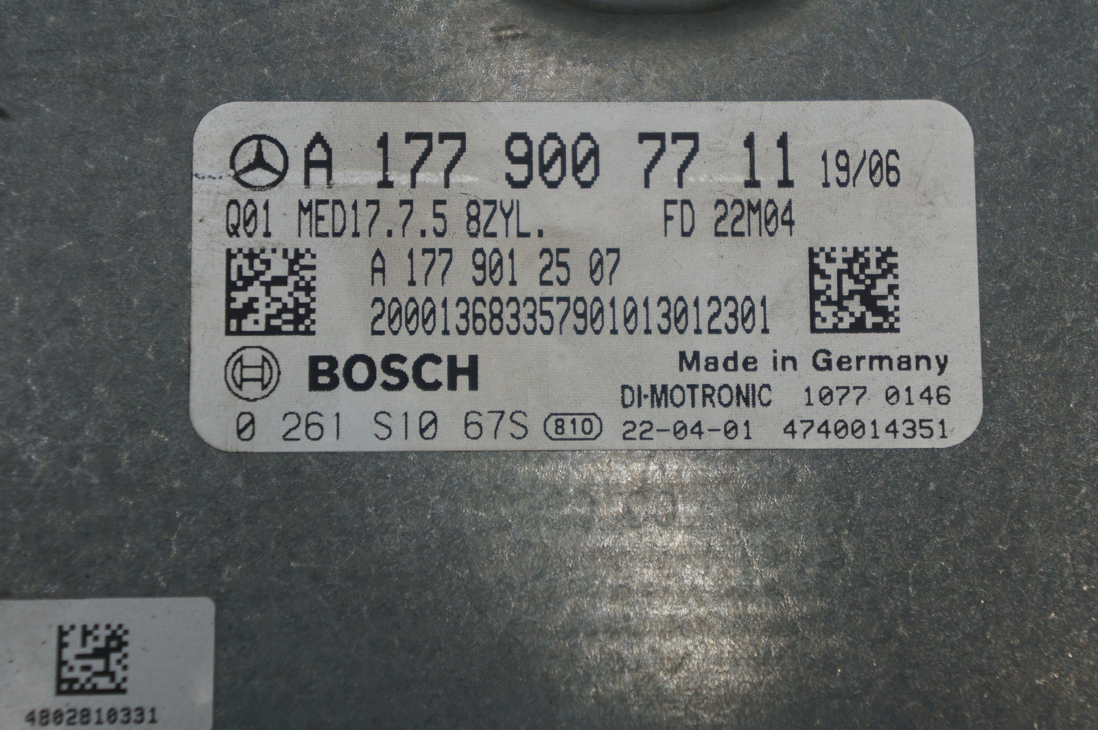 4.0l V8 Engine Computer Control Module OEM A1779007711 Aston Martin Dbx 707 2023