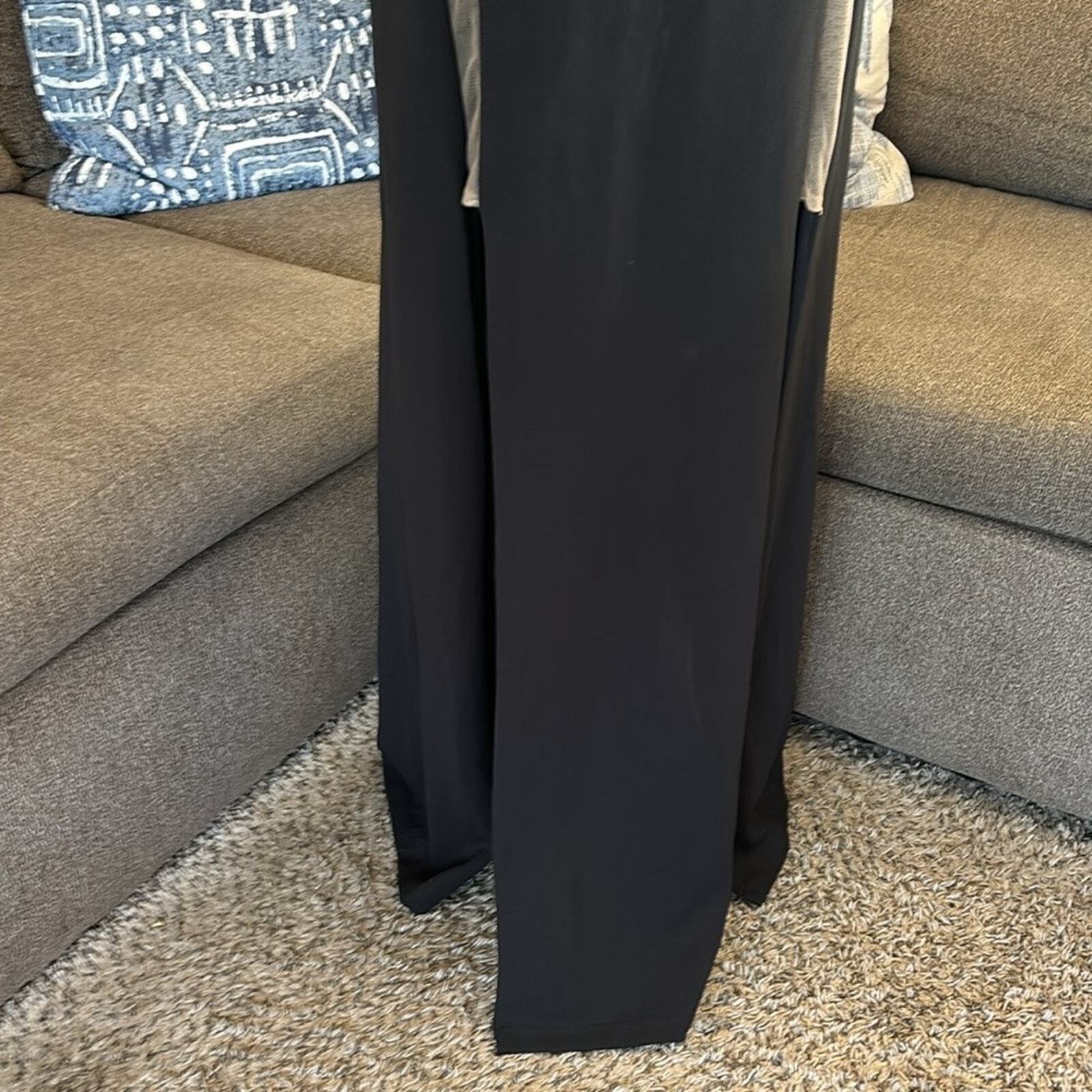 Bebe double split sheer bodice Cocktail long slip… - image 3