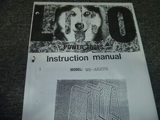Lobo WS-A5275 Wide Belt Single Head Sander Owner Operator Instruction Manual