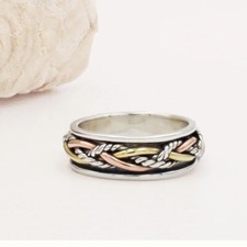 Beautiful 925 Sterling Silver Spinner Ring Handmade Jewelry Gift For her A-182