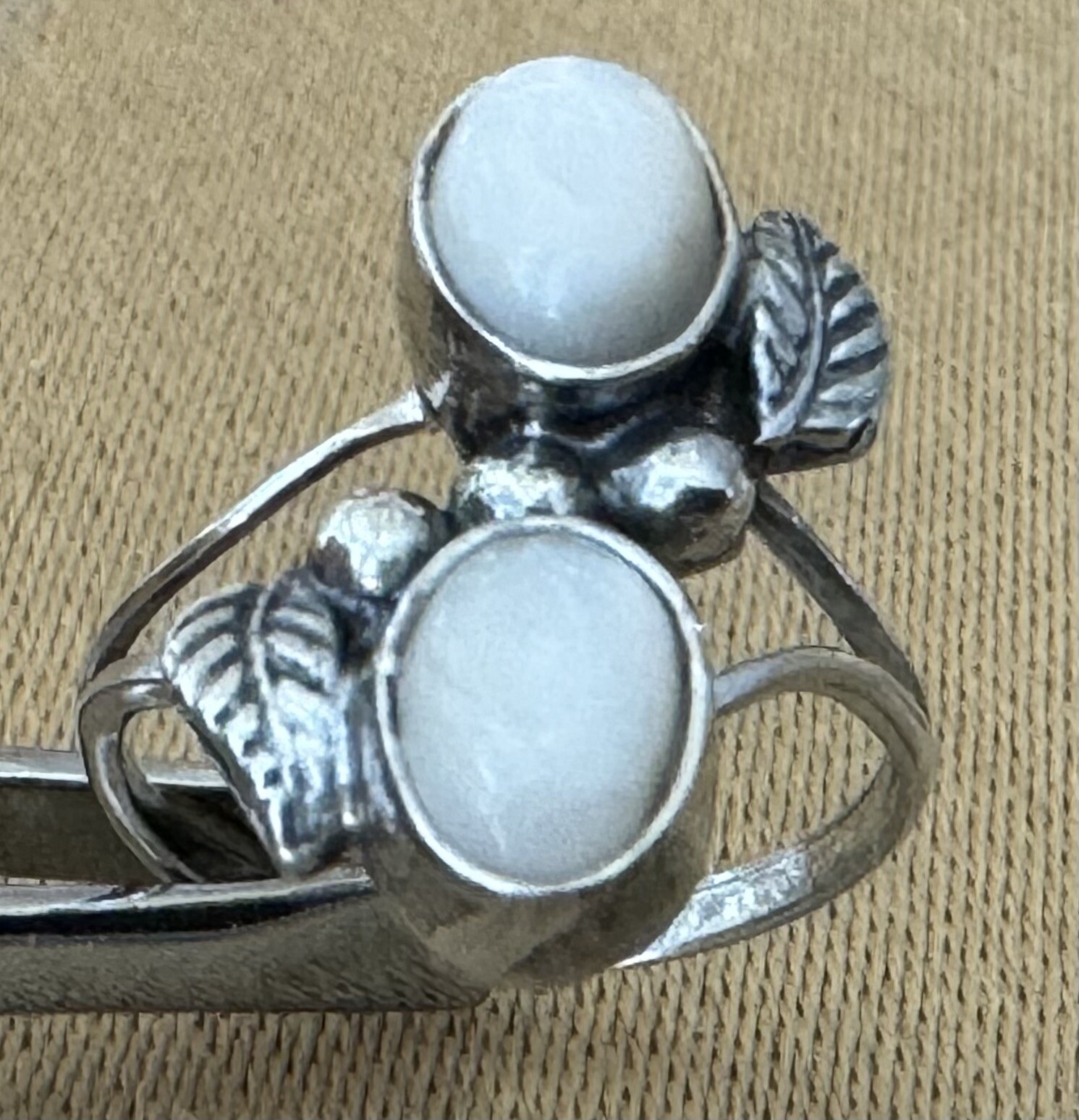 Awesome Unsigned Native Sterling Silver 2 Moonsto… - image 4