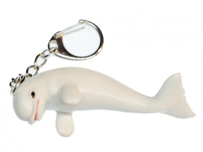 Beluga Whale Keychain Miniblings Charm Beluga Sea Whale Baby