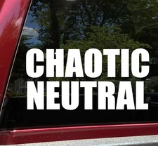 Chaotic Neutral Vinyl Sticker - RPG Role Playing Character Alignment V2 - Decal