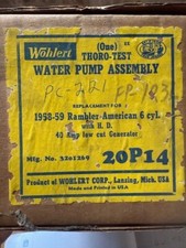 Nos Original 1958-59 Rambler American 6 Cyl W40 Amp Low Cut H.d. Water Pump Nos Original 1958-59 Rambler American 6 Cyl W40 Amp Low Cut H.d. Water Pump