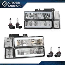 Pair LED Headlights & Corner & Bumper Lamps Fit For 1994-1998 GMC C/K C10 Sierra