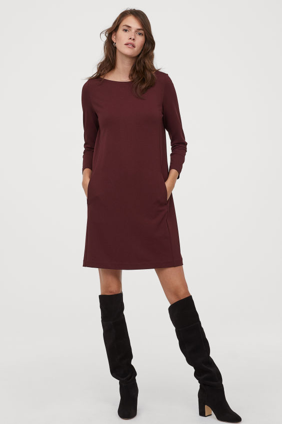 burgundy shift dress SILK SHIRT DRESS IN BURGUNDY | CULT MIA