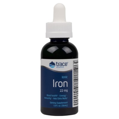 Trace Minerals | Liquid Ionic Iron Dietary Supplement Drops | 22 mg Iron Supp...