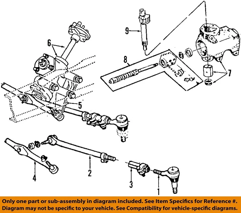 Used Rack and Pinion Assembly fits: 1999 Ford F350SD PICKUP Power Steering under Foto 3 de 4