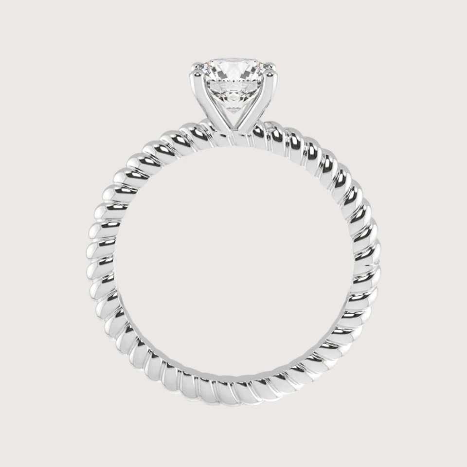 1ct IGI Pear Cut Lab Grown Diamond Women's Solitaire Ring 14k White Gold - Image 2 of 4