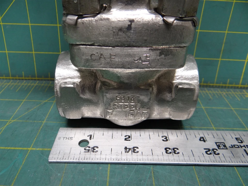 Velan Socket Weld Manual 1" Globe Valve W05-2074B-13AA Class 800 Stainless Steel - Image 4 of 4