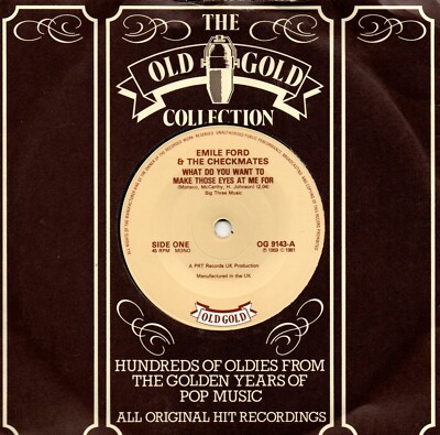 Emile Ford & Checkmates:What do you want to make those eyes at me for:Re-Issue