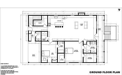 Custom Wooden-Framed house plan 2 Bedroom & 2 Bathroom With CAD & PDF File