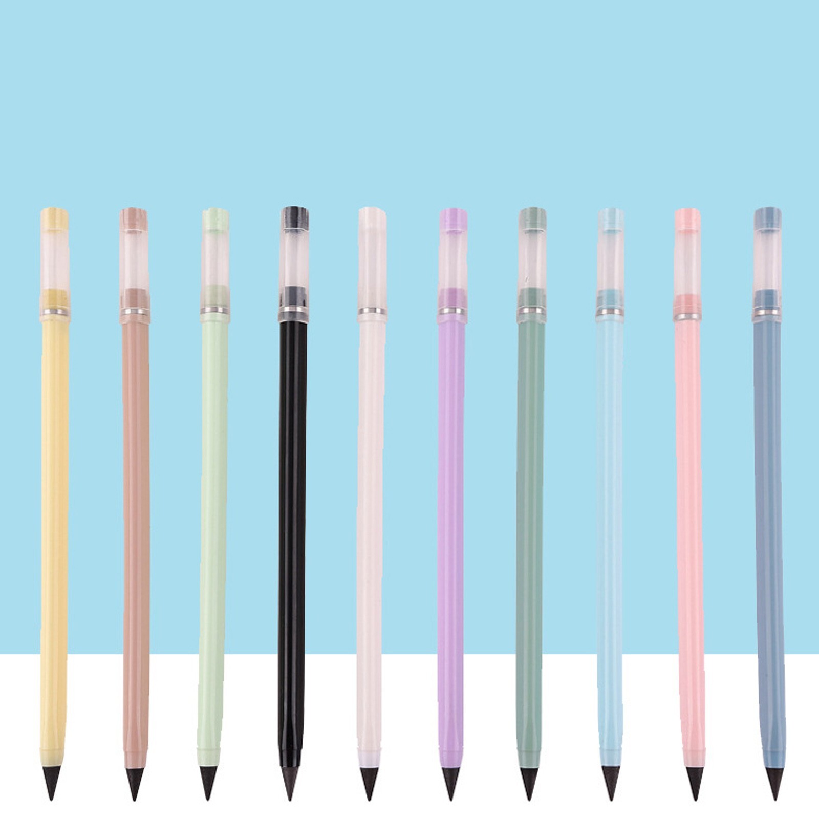 Light Color Inkless Infinite Use Pencil With Eraser For Writing Andpainting Or