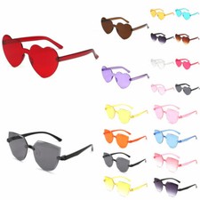Women LOVE Heart Shaped Sunglasses Retro Gradient Lens Eye Glasses Spectacle US+