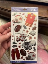 Sticko Themed Stickers Football Gear 31 Pieces NEW