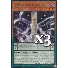 3x D/D Scale Surveyor BLMM-EN042 Ultra Rare NM 1st Ed YUGIOH