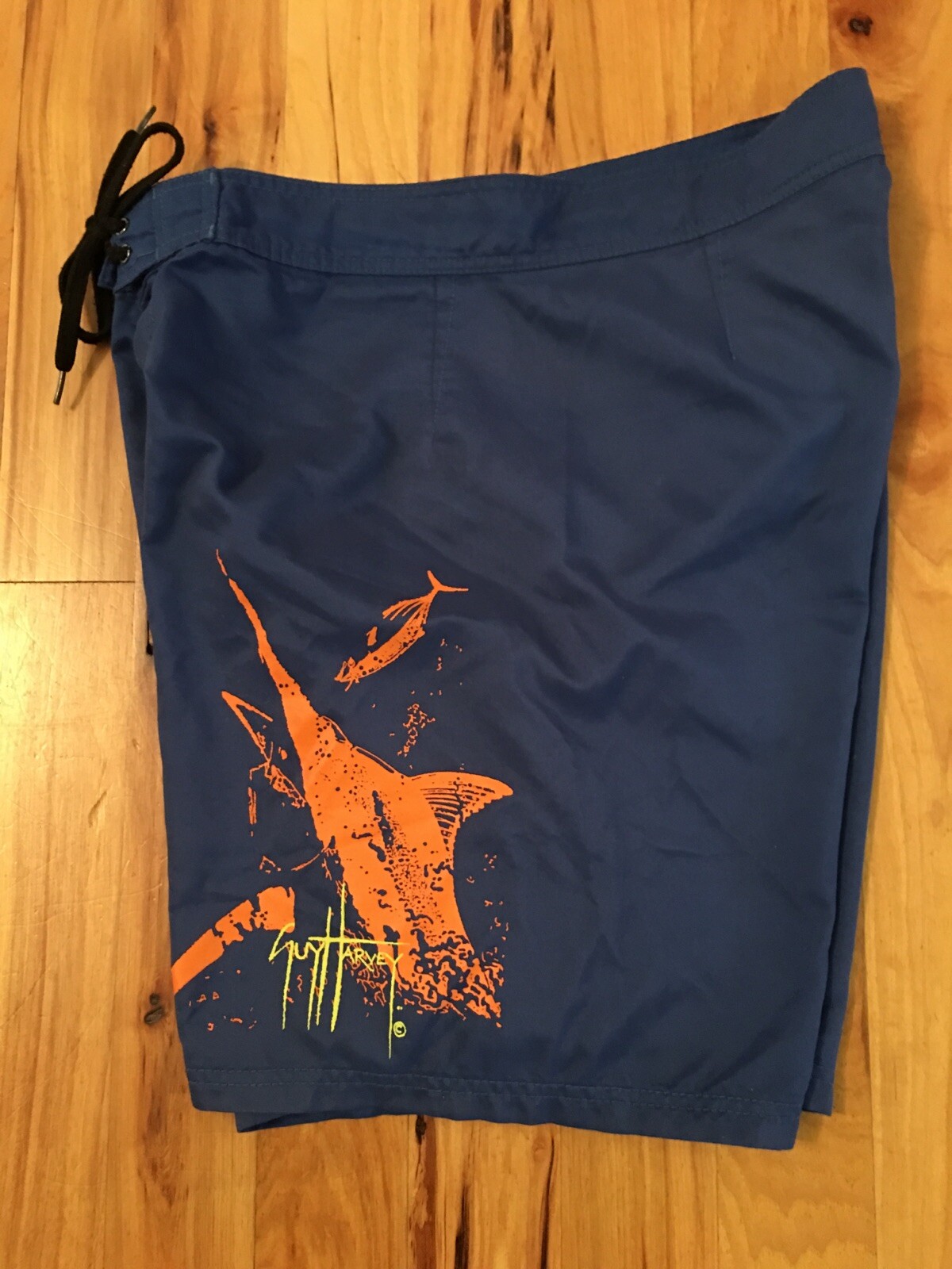 AFTCO Mens Bluewater Board Shorts Swim Trunks Blue Gu… Gem