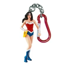 Wonder Woman Plastic Figure Keychain Red