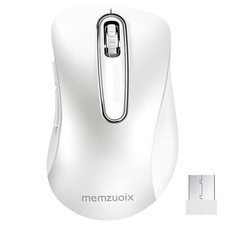 2.4G Wireless Mouse 1200 DPI Cordless Mouse with USB Receiver White