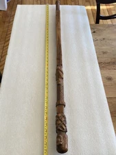 World War II Folk Art Carved Cane Stick 424th Infantry Tennessee Maneuvers 1944