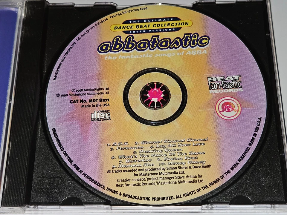 Abbatastic The Ultimate Dance Beat Collection CD ABBA Cover Versions 10 Songs Foto 2 de 4