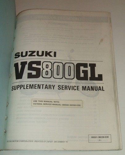 Suzuki Intruder 700 750 800 Service Manual 1986-1997 Vs700 Vs750 Vs800 - Foto 4 di 12