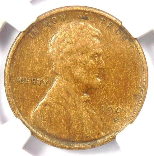 1909-S VDB Lincoln Wheat Cent 1C Penny - NGC XF Details - Rare Key Date Coin!