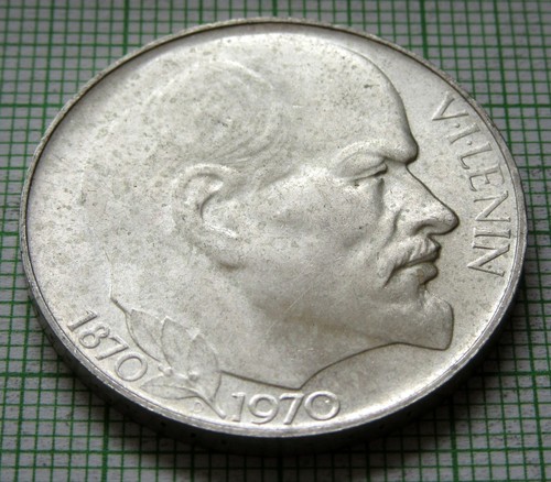 CZECHOSLOVAKIA 1970 50 KORUN, VLADIMIR LENIN 100th Birth Anniversary, Silver UNC - Picture 3 of 6