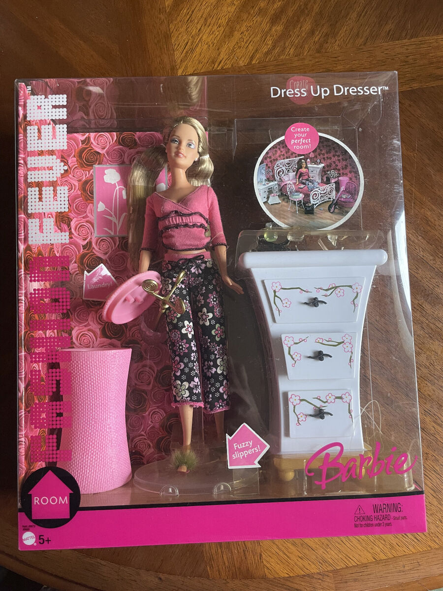 Fashion Fever with Dress Up Dresser Barbie Set 2005 - #29059 Fashion Fever with Dress Up Dresser Barbie Set 2005 - #29059